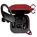 KHTONE Portable Silicone Case Repalcement for Beats Powerbeats Pro 2019，Anti-Lost & Shockproof Easy Carrying Protective Case with Keychain（red）