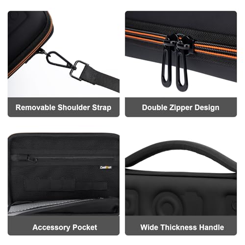 Cwatcun Action Camera Carrying Case for GoPro Hero/DJI Osmo Pocket 3/Action, Waterproof Carrying Case Shoulder Bag, Travel Case for Most Action Camera and Accessories