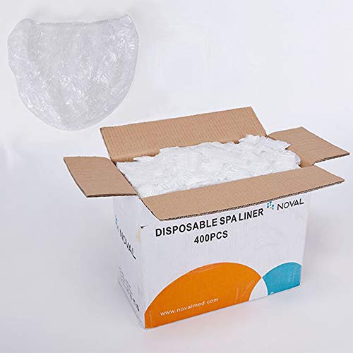 NOVAL Foot Bath Clear Pedicure Spa Liner Disposable For Nail Salon Big Size Fits All Pedicure Chair 400 PCS Per Box