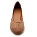 Ollio Womens Shoe Ballet Light Faux Suede Low Heels Flat