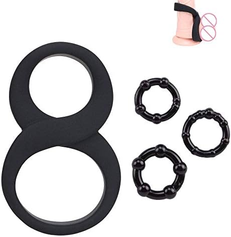 buyhotgoods Delay Ring Premium Soft Stretchy Silicone for Man(4PCS)