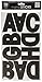 me & my BIG ideas Alphabet Stickers, Large, Euro Mode Black, 10 Sheets