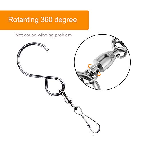 Lanyard Clip Swivel Hooks Clips For Hanging Wind Spinners Crystal Twisters Smooth Spinning Swivel Clips Hanging Hooks Wind Chime Mobile Spinner Rotating Display S Hoo Sun Catcher 5 thumbnail image