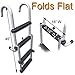 RecPro Marine Pontoon Boat 4 Step Folding Boarding Ladder AL-B4