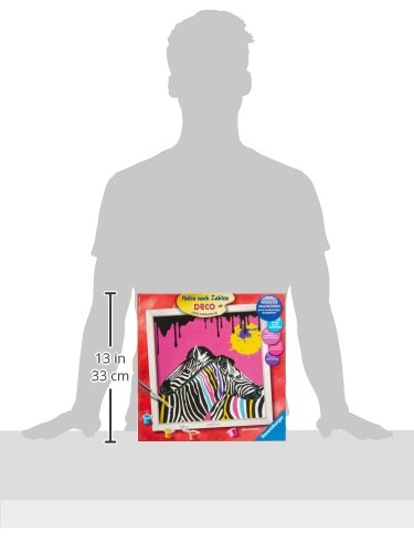 Ravensburger Malen nach Zahlen 29018 - Zebras, 30 x 30 cm – Bild 5