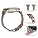 Wearlizer Thin Leather Compatible with Apple Watch Bands 38mm 40mm for iWatch Slim Strap Womens Mens Wristbands Leisure Narrow Bracelet (Metal Silver Buckle) SE Series 6 5 4 3 2 1-Deep Brown