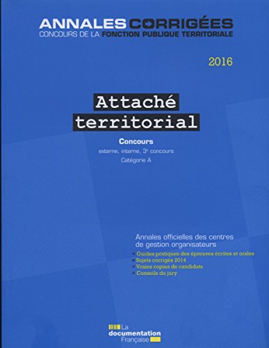 Attaché territorial 2016, concours