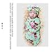 BQUBO 1 Pack Newborn Floral Receiving Blankets Newborn Baby Swaddling with Headbands or Hats Sleepsack Toddler Warm Shower Gift