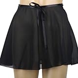 GOGO TEAM Child & Adult Sheer Wrap Skirt Ballet Skirt Ballet Dance Dancewear BLACK-ADULTL