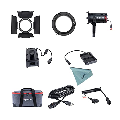 Aputure LS 60d Focusing LED Video Light,Aputure Light Storm 60D 60W Daylight-Balanced Adjustable Photography Lighting CRI 95+ TLCI 95+ 50000lux @1m Support App Control Built-in 8 Lighting FX IP54