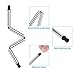 CHARMINER Collapsible Straw Reusable Stainless Steel, Folding Drinking Straws Food-Grade Portable Set Stainless Steel Case with Cleaning Brush Keychain Hole,for Household,Outdoor(2pc)