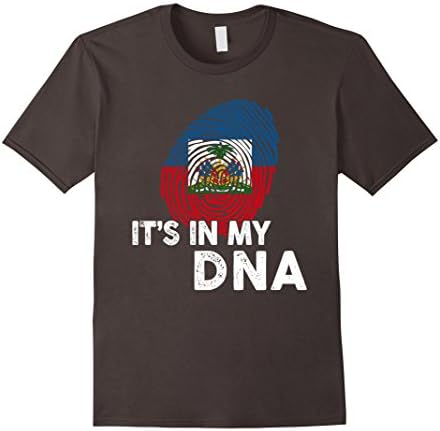 Mens Haiti - It's In My DNA - Haitian Pride T-Shirt Medium Asphalt