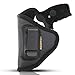 IWB Revolver Holster by Houston Gun Holsters - ECO Leather Concealed Carry Soft Material - Suede Interior for Protection - Fits Any 38 J Frames, S&W, Charter Arms, Rossi 38, Taurus, BG, LCR (Left)