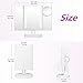Gotofine LED Lighted Makeup Mirror, Tri-Fold Natural Bright Light Vanity Mirror With adjustable 3.5 Inches 10X Magnification Spot Mirror, Wide View / Movable / Two Power Supply Mode