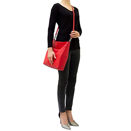 Gianni Chiarini Italian Made Red Pebbled Leather Large Hobo Bag