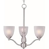 Maxim Stefan-Three Light Chandelier in Contemporary style-21 Inches Wide by 22 inches high-Satin Nickel Finish
