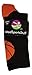 MadSportsStuff Basketball Socks with Basketball Logo Crew Socks (Black/Orange, Small)