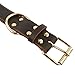 Berry Pet Soft Genuine Leather Dog Collar for Medium Large Dogs, Heavy Duty Large Dog Leather Collar with Durable Metal Buckle for Daily Walking or Training, Brown, Neck fit 15-19
