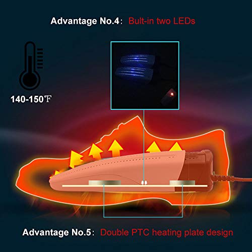 Laifoo Boot Warmer Adjustable Shoes Dryer with Timer - Thumbnail 6