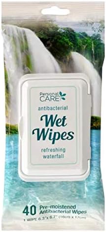 Wet Wipes Antibacterial Hand Wipes, Waterfall Scent, 40 Count (per pack)