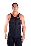Mens Poly Stringer Tank Top by Pitbull in Black, X-Large