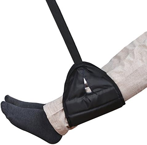 Gutupet Travel Footrest,Portable Travel Adjustable Height Travel Accessories Footrest Hammock,Office Feet Rest Foot Hammock (Black)