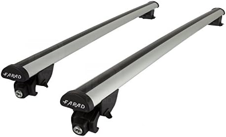 Farad FA-ALU-491 Aero Aluminium Silver Roof Bar Set (Closed Roof Rails)
