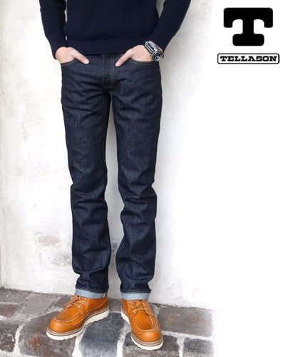 Amazon テラソン Tellason デニムパンツ スリムストレート ジーンズ 14 75oz Slim Straight Jeans Rigid John Graham Mellor 1977 03 ノンウォッシュ Fl 36 One インディゴ ジーンズ 通販
