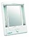 Conair Two-Sided Lighted Makeup Mirror with 4 Light Settings; 1x/5x Magnification; White