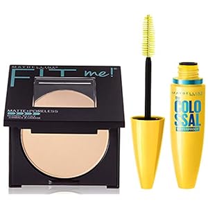 Maybelline New York Fit Me Matte Poreless Powder, 220 Natural Beige, 8.5g and Maybelline New York Volume Express…