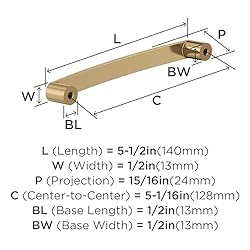 Amerock | Cabinet Pull | Champagne Bronze | 5-1/16