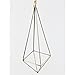 NCYP Rustic Style Freestanding Hanging Metal Tillandsia Air Plant Rack Bronze Color 10 inches Height Quadrilateral Pyramid Shape Geometric No Plants