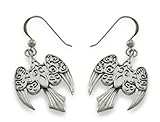 Dryad Designs Metal Womens Dangle Earrings Te-2774 Sterling Silver Morrigan Raven Earrings Celtic Pagan Silver