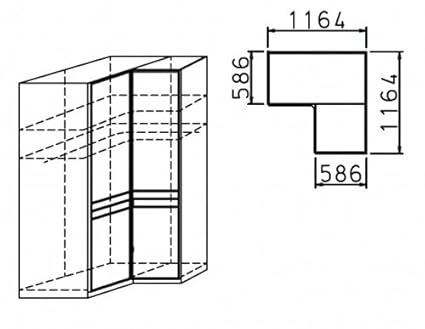 Amazon 2 Door L Shape Corner Wardrobe With Chrome Stripes Amazon