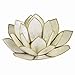 World Buyers Capiz Tea Light Holder, Three Rings of Translucent capiz Shell Petals-Flickering Light Decor Measures 5