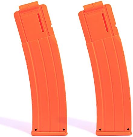Bullet Clips, Worker Magazines 2 Pack 22 Darts Magazines Quick Reload Clip Banana Clip for nerf modulus series nerf n-strike elite accustrike series (Orange)