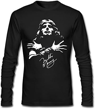 Freddie Mercury Queen Band Autograph Sign Graphic T Shirt Printing Long Sleeve