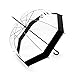 Becko Light Ladies Kids Clear & Black Elegant Bubble Golf Umbrella (for One Person)