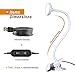 LEPOWER LED Clip On Light, 360° Angle Changeable Gooseneck Reading Light, Brightness Changeable Clip Lamp, Perfect Desk Lamp for Reading, Studying, Working(Metal)-No AC Adapter