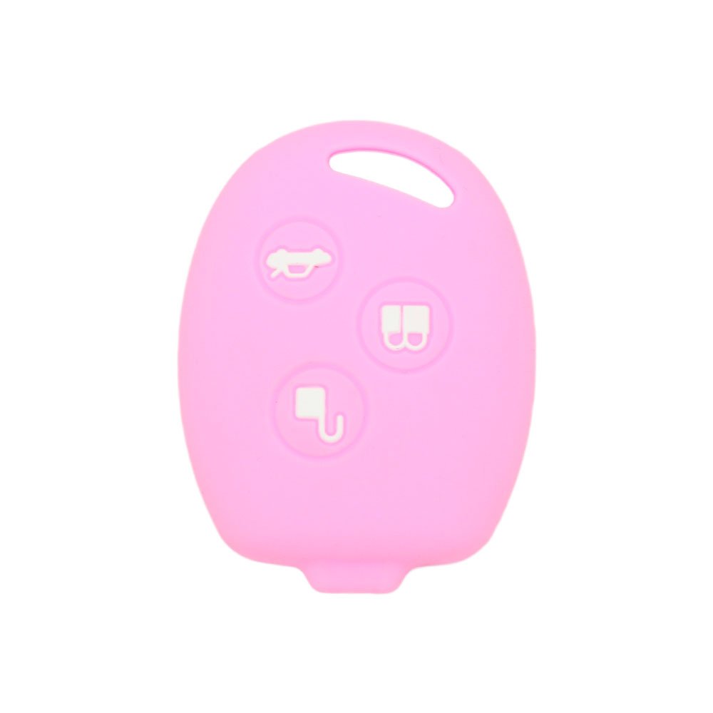 BROVACS Silicone Cover Protector Case Holder Skin Jacket Compatible with FORD 3 Button Remote Key Fob CV2707 Pink