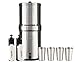 Berkey Royal Berkey Water Filter System w/ 2 Black Purifier Filters (3 Gallons) Bundled w/ 1-set of Fluoride Filters (PF2) and 1-set of 4 12 oz Stainless Steel Cups