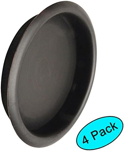 4 Pack - Designers Impressions Oil Rubbed Bronze 2-1/8" Pocket Door Finger Cup Pull : 47651