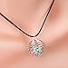 Bememo 20 Pieces 29 x 24 mm Silver Plated Bead Cages Pendants Findings and 20 Pieces 18 Inch Black Waxed Necklace Cord with Clasp for Jewelry Making