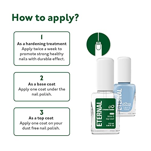 Eternal 2 in 1 Nail Hardener Base Coat Top Coat 13.5 mL Nails