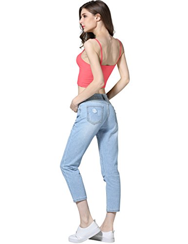 cunlin Crop Top Cami Camisole Summer Women Sexy Slim Sleeveless Spaghetti Strap Tank Top Watermelon Red XXL