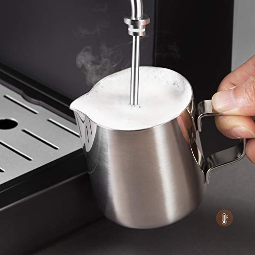 Espresso Siebträgermaschine,Homever 15 Bar Espressomaschine Kaffeemaschine mit Milchschaum Düse,1050W Direktwahltasten… – Bild 4