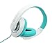 Connectland Stereo Wired Headphone & Microphone Lightweight 40mm Speaker Music Gaming Stylish Teal CL-AUD63035