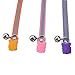 Reflective Breakaway Adjustable Cat Collar Necklace Pink/Purple/Orange Collar with Bell for Puppy Kitten 3pcs a Pack, Size 7.5