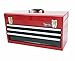 Excel TB133A-Red 21-Inch Portable Steel Tool Box, Red