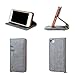 INFLATION iPhone 6/6S Case Wallet Flip Cover Stand Cover with ID Credit Card Slot Holder Kikstand Case Grey
